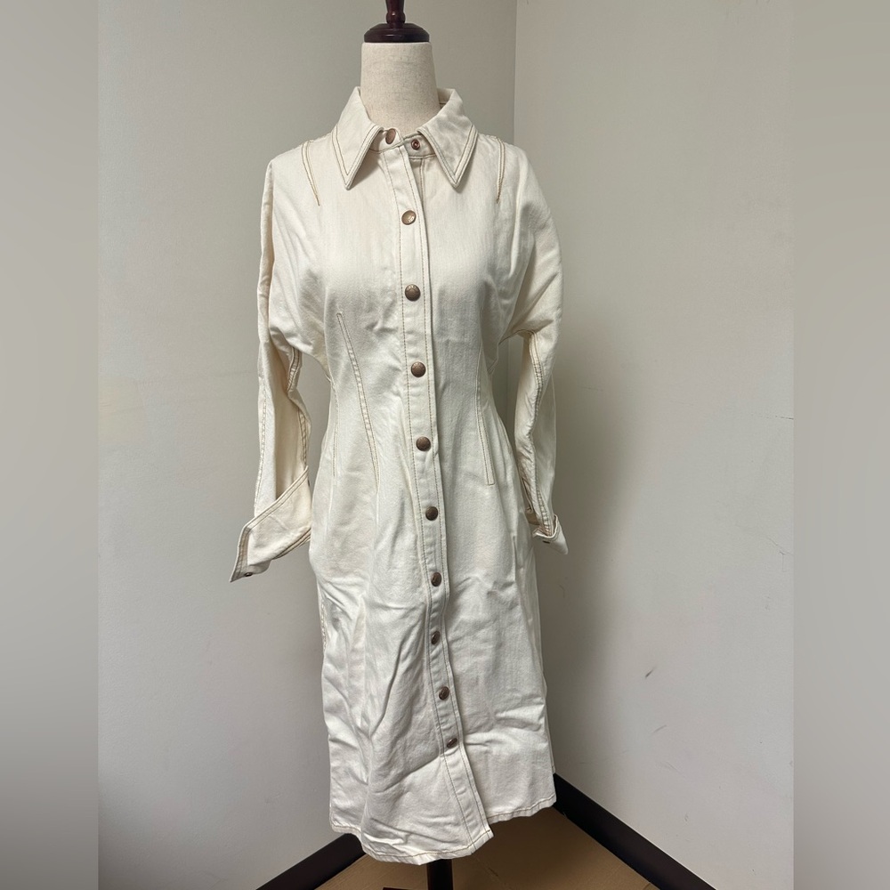 TORY BURCH DENIM SHIRTDRESS Color Rinse Wash size 2 NWT